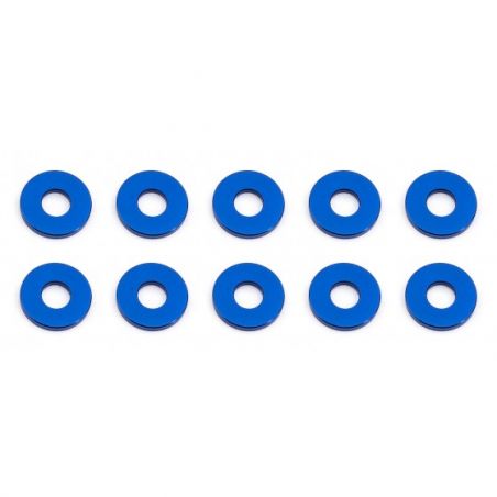 Team Associated Bulkhead Washers, 7.8x1.0 mm, blue aluminum AE31385