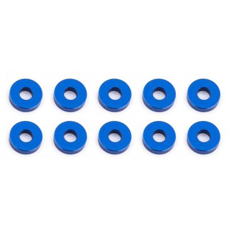 Team Associated Bulkhead Washers, 7.8x2.0 mm, blue aluminum AE31386