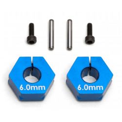 Team Associated FT Clamping Wheel Hexes, 6.0mm AE71034