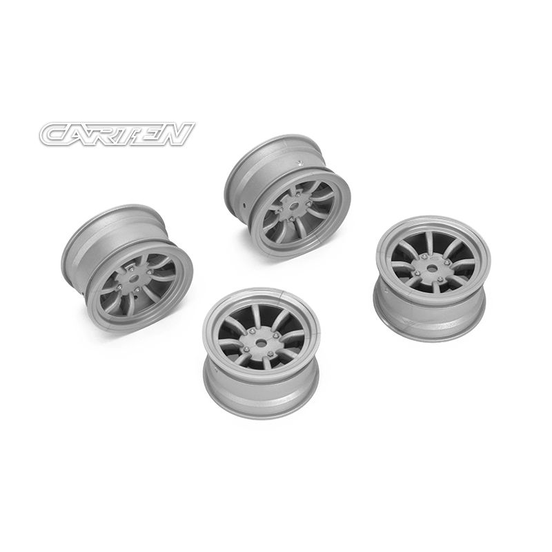 CARTEN 8 Spoke Wheel +1mm (Gray) - pour M-chassis NBA261