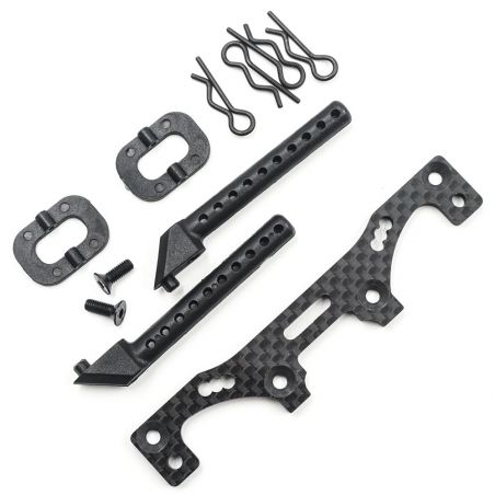 XP-10376 GRAPHITE 3.0MM SHORT BODY FRONT SHOCK TOWER BODY HOLDER