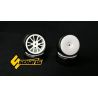 Solaris 32-J 1/10 High-Performance Slick Tire Set J Spoke Wheel White (4 pcs/set) S-T32JGM4W