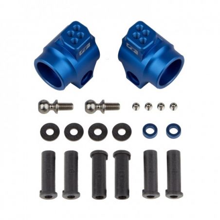 Team Associated DR10 FT Rear Hub Set, blue aluminum AE72011