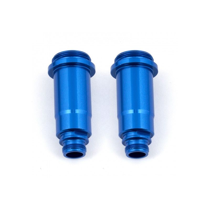 Team Associated Shock Bodies, 12x27.5 mm, front, blue aluminum AE71051