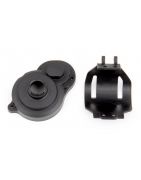 Team Associated Gear Cover and Motor Guard, black AE91431
