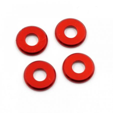 XP-11084 ALUMINUM SHIM 3X7.5X1MM RED 4PCS