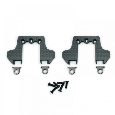 MAKER.RC CARBON DOWN STOP DROOP PLATE SET FOR TAMIYA TT02 SRX 08109