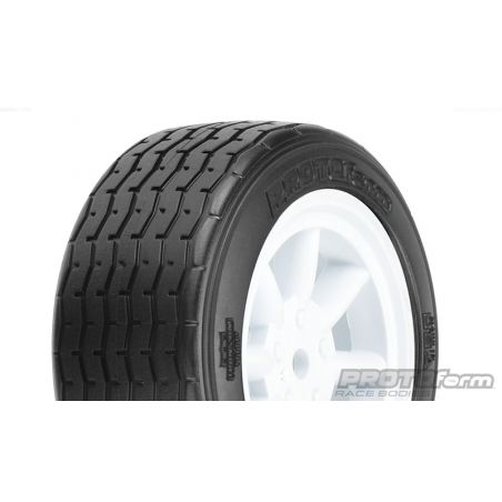 PROTOform VTA Front Tires (26mm) Mounted On White Wheels (2) For VTA PRO-10140-17