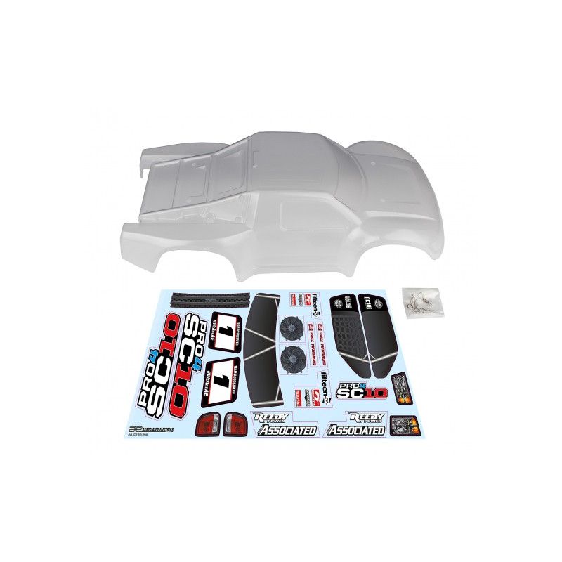 Team Associated Pro4 SC10 Contender Body, clear AE25859